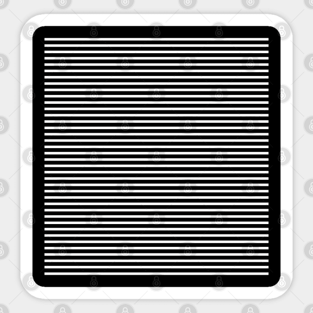 Black and white stripes design by dmerchworld Sticker by dmerchworld